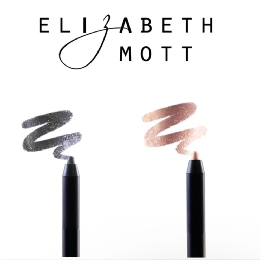 ✨ ELIZABETH MOTT Smooth Shadow Eye Pencil Duo / RAVEN + PEARL